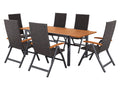 Table de jardin + Lot de 6 fauteuils Valencia