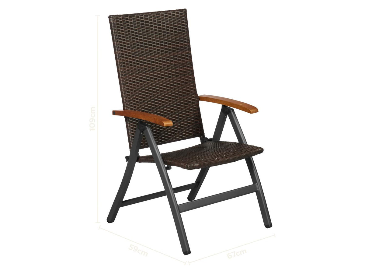 Table de jardin + Lot de 6 fauteuils Valencia