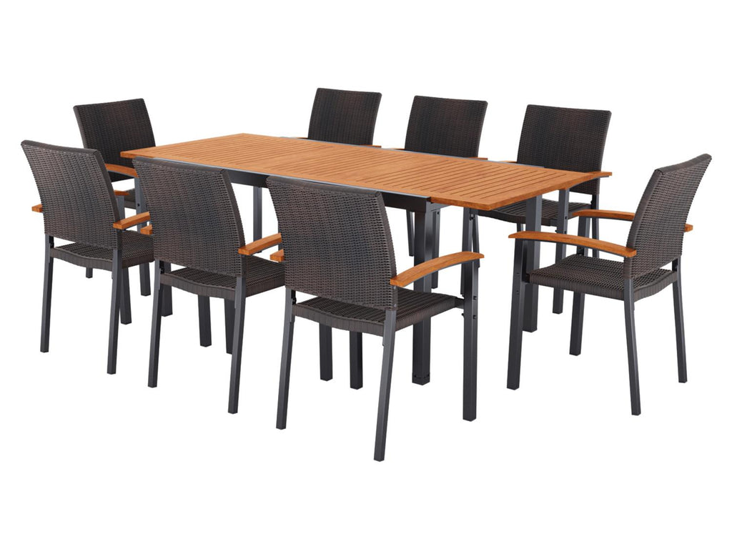 Table de jardin + Lot de 8 fauteuils Valencia