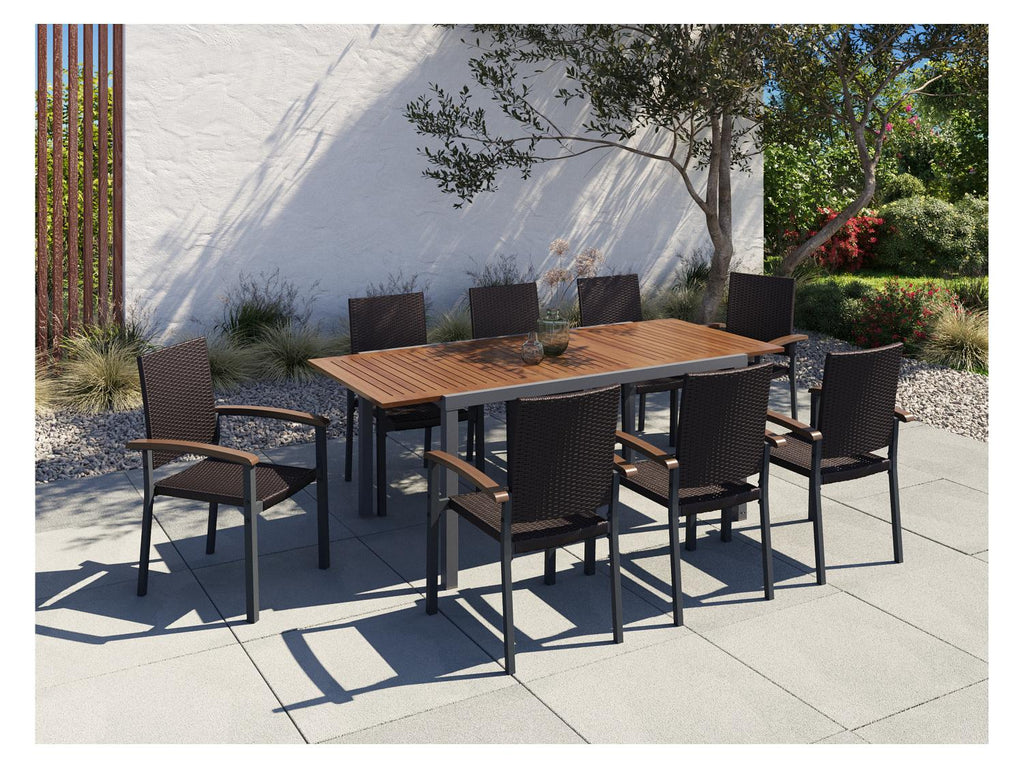Table de jardin + Lot de 8 fauteuils Valencia