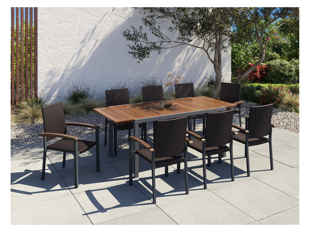 Table de jardin + Lot de 8 fauteuils Valencia