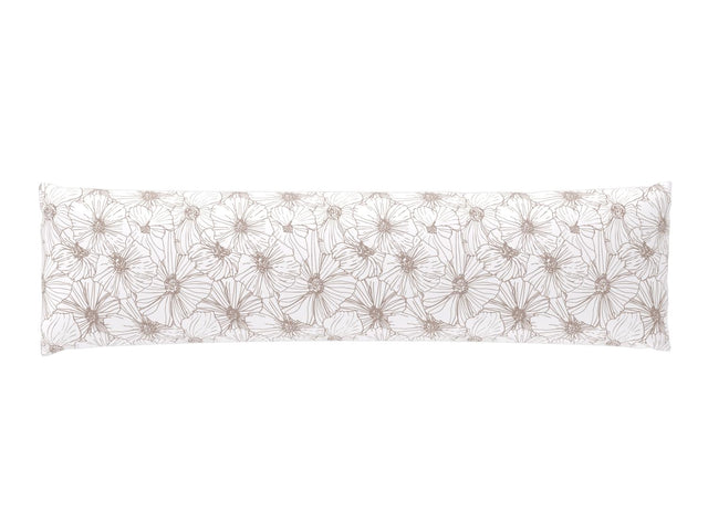 Taie d'oreiller de corps en flanelle fine ou taie réversible en flanelle fine, 45 x 145 cm
