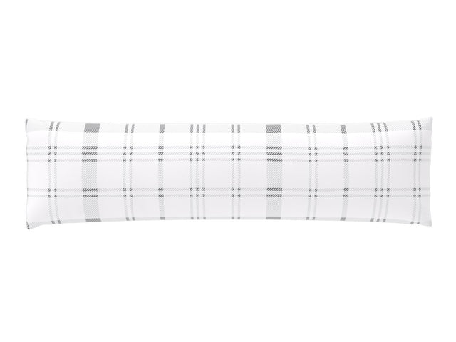 Taie d'oreiller de corps en flanelle fine ou taie réversible en flanelle fine, 45 x 145 cm