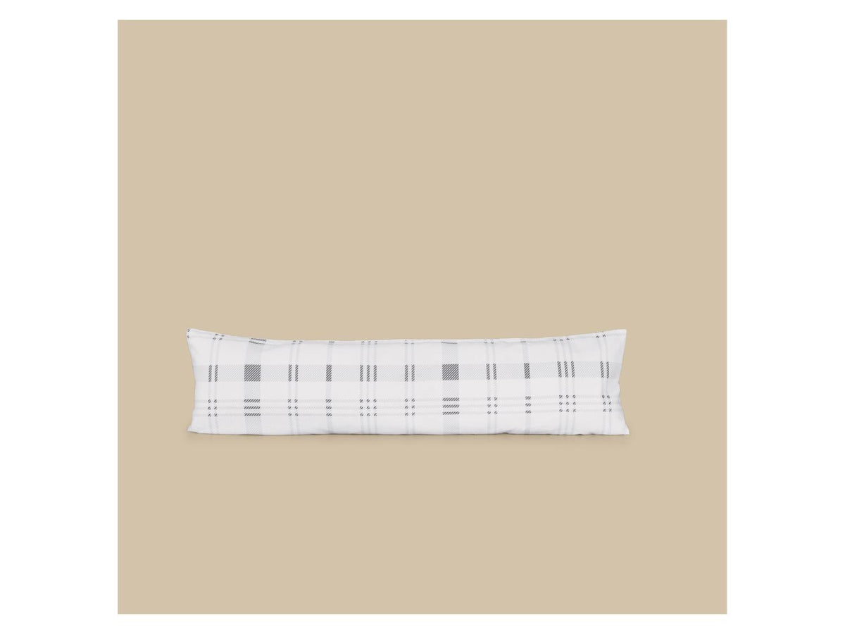 Taie d'oreiller de corps en flanelle fine ou taie réversible en flanelle fine, 45 x 145 cm