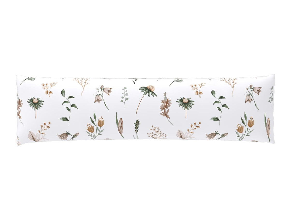 Taie d'oreiller de corps en flanelle fine ou taie réversible en flanelle fine, 45 x 145 cm