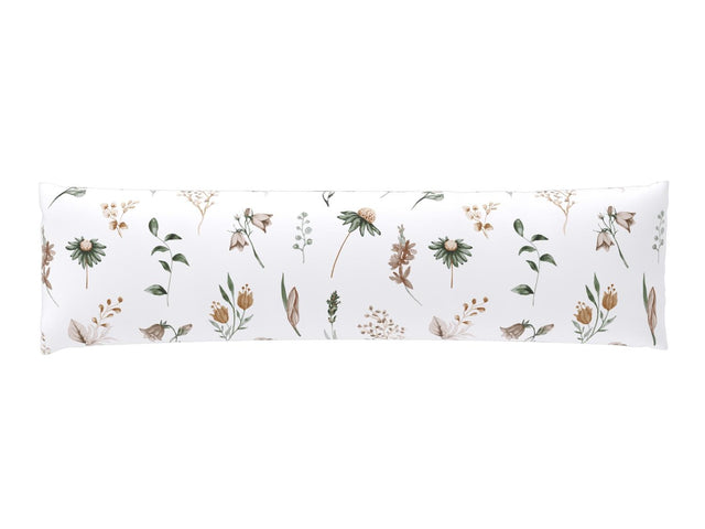 Taie d'oreiller de corps en flanelle fine ou taie réversible en flanelle fine, 45 x 145 cm