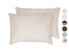 Taies d'oreiller en satin de microfibre ou taies d'oreiller double face en satin microfibre, 50 x 70 cm, 2 pièces