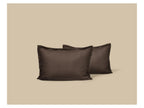 Taies d'oreiller en satin de microfibre ou taies d'oreiller double face en satin microfibre, 50 x 70 cm, 2 pièces