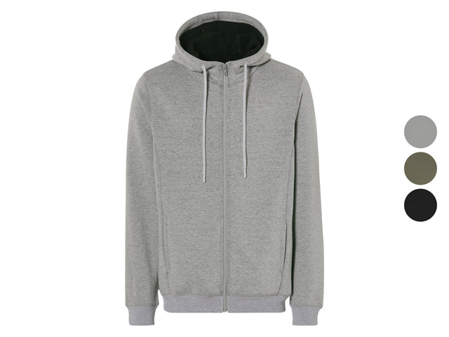Veste zippée à capuche pour homme avec doublure peluche