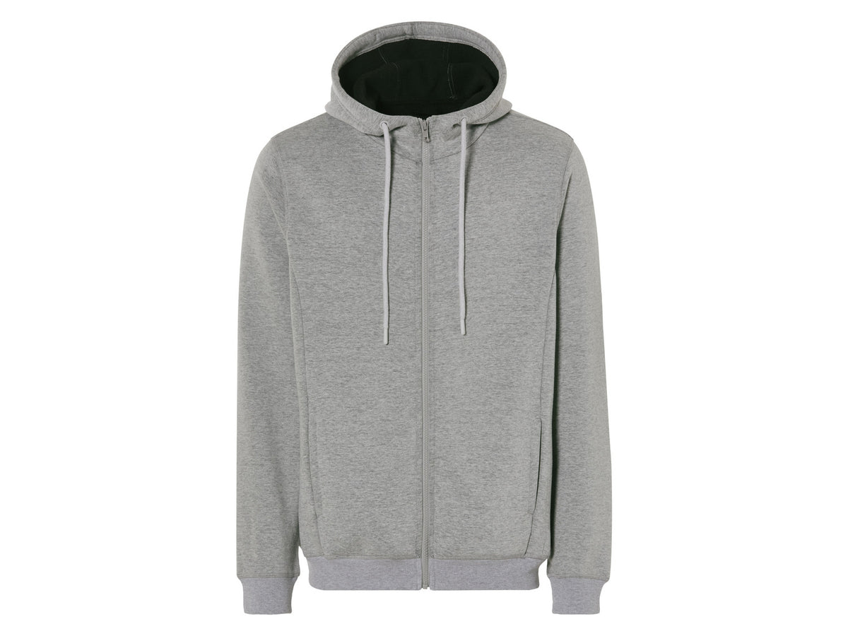 Veste zippée à capuche pour homme avec doublure peluche