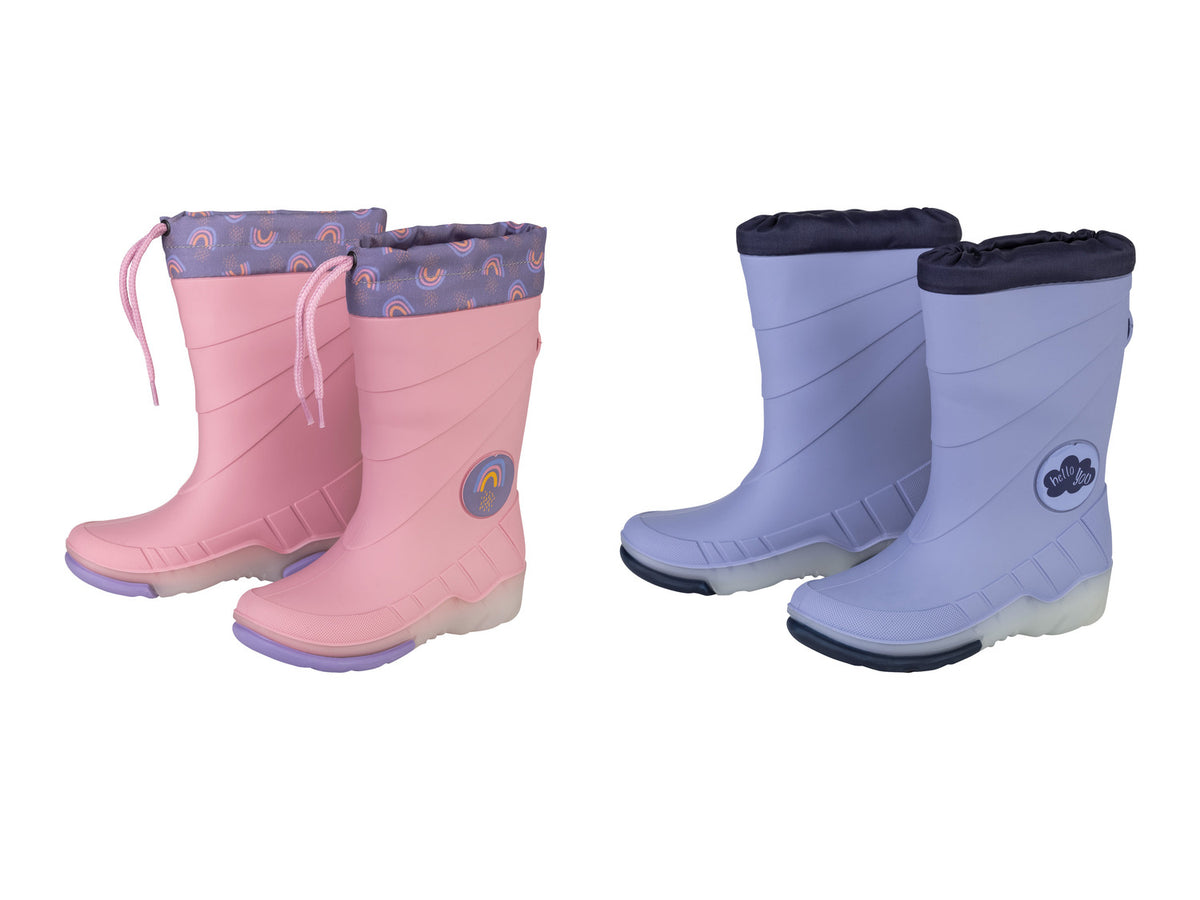 Bottes de pluie lumineuses petite fille