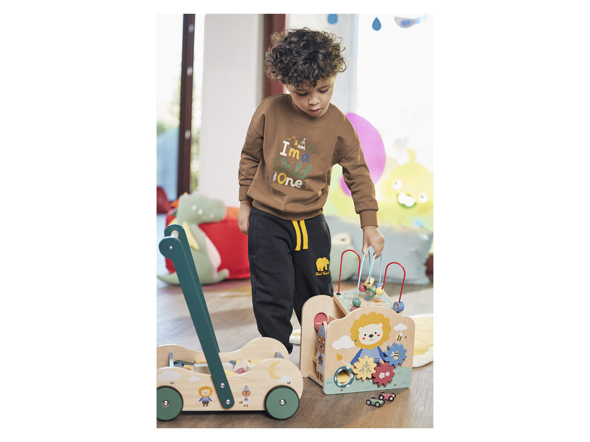 Chariot à pousser ou cube de motricité en bois