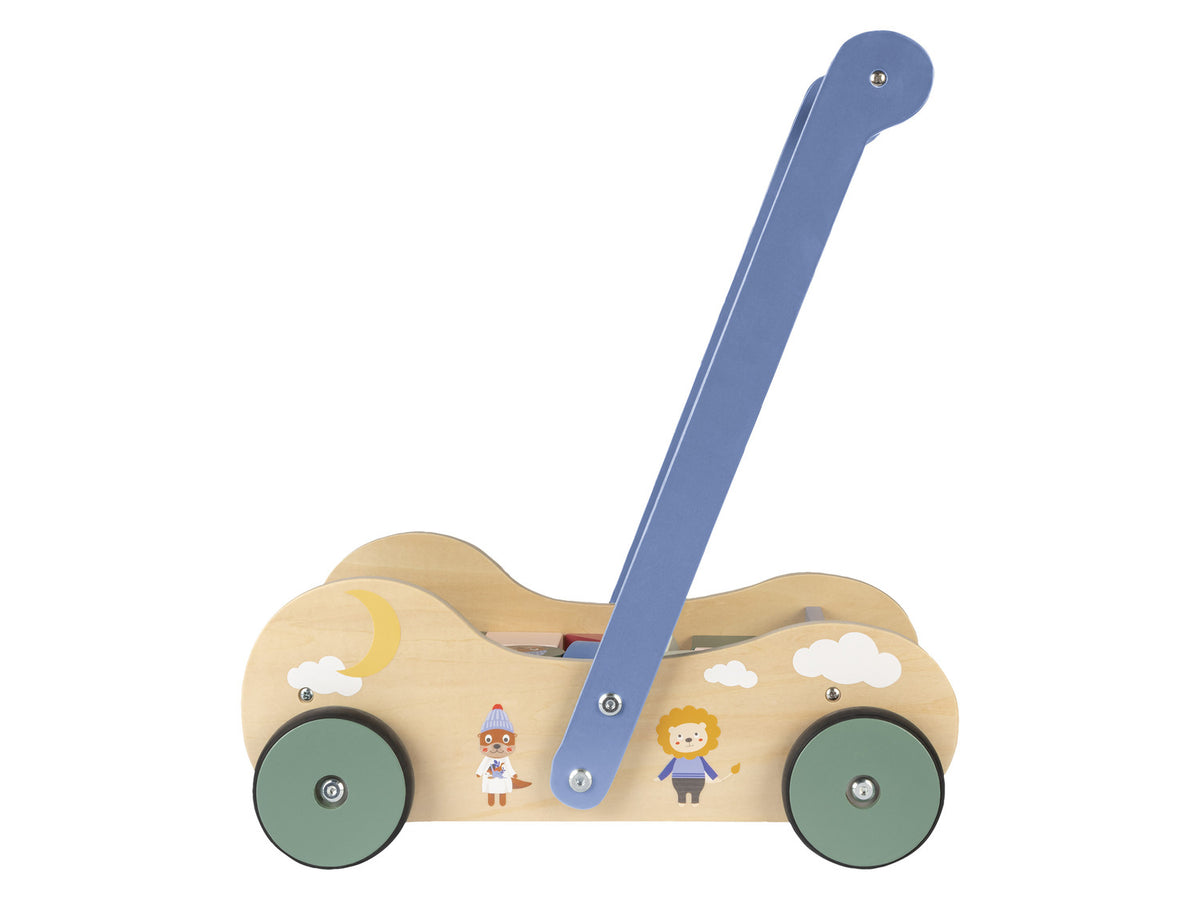 Chariot à pousser ou cube de motricité en bois