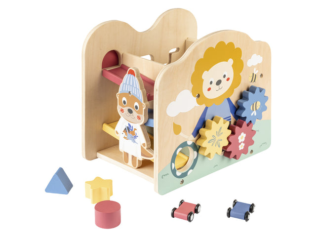 Chariot à pousser ou cube de motricité en bois