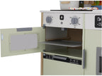 Cuisine en bois, réglable en hauteur sur 3 positions, avec dos utilisable