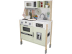 Cuisine en bois, réglable en hauteur sur 3 positions, avec dos utilisable