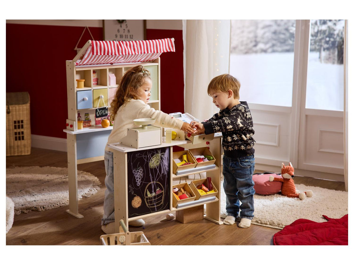Ensemble caisse enregistreuse / ensemble balance / ensemble caisses de courses / panier d'achat