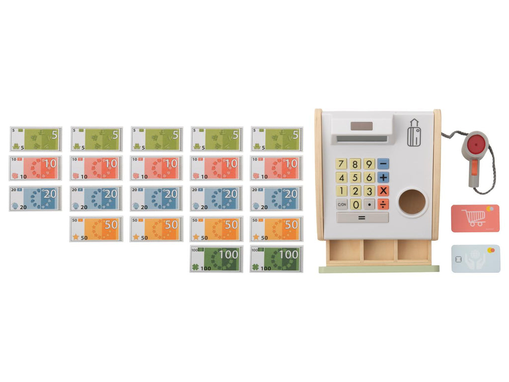 Ensemble caisse enregistreuse / ensemble balance / ensemble caisses de courses / panier d'achat