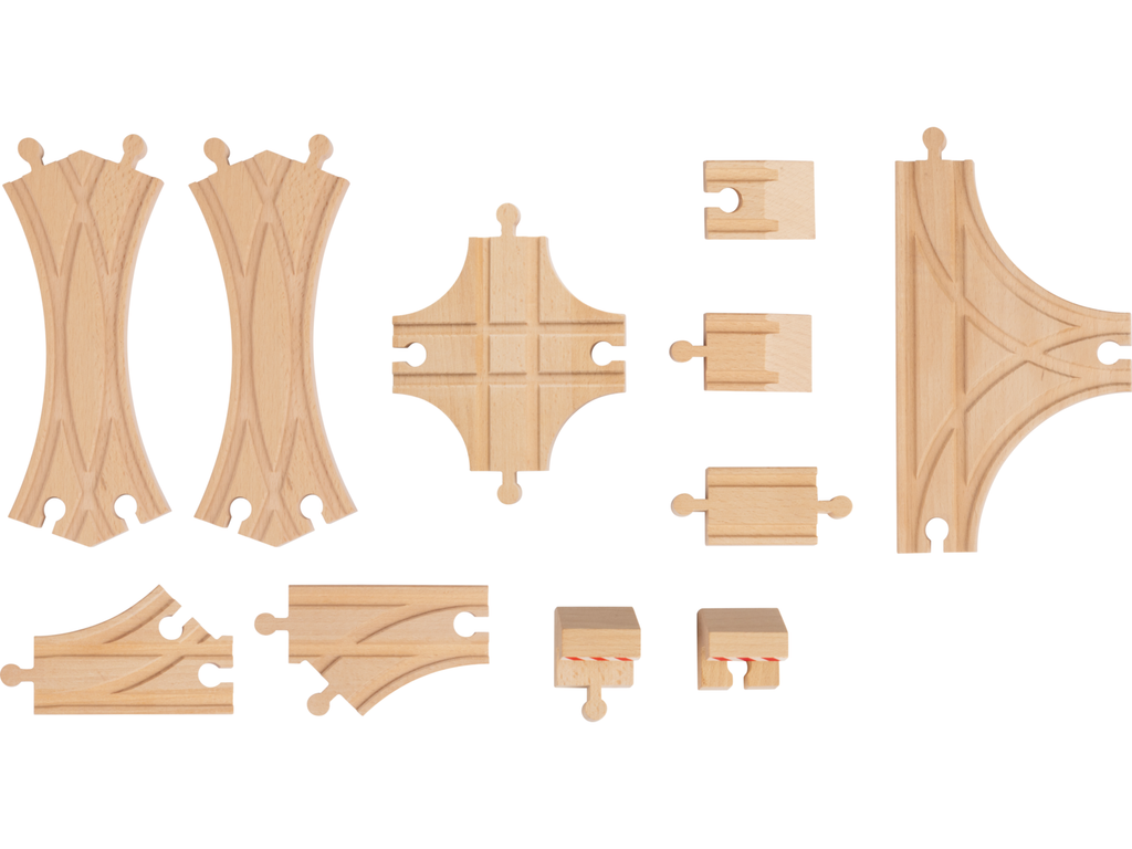 Kit de rails de train en bois