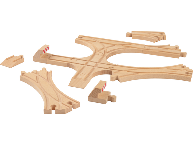 Kit de rails de train en bois