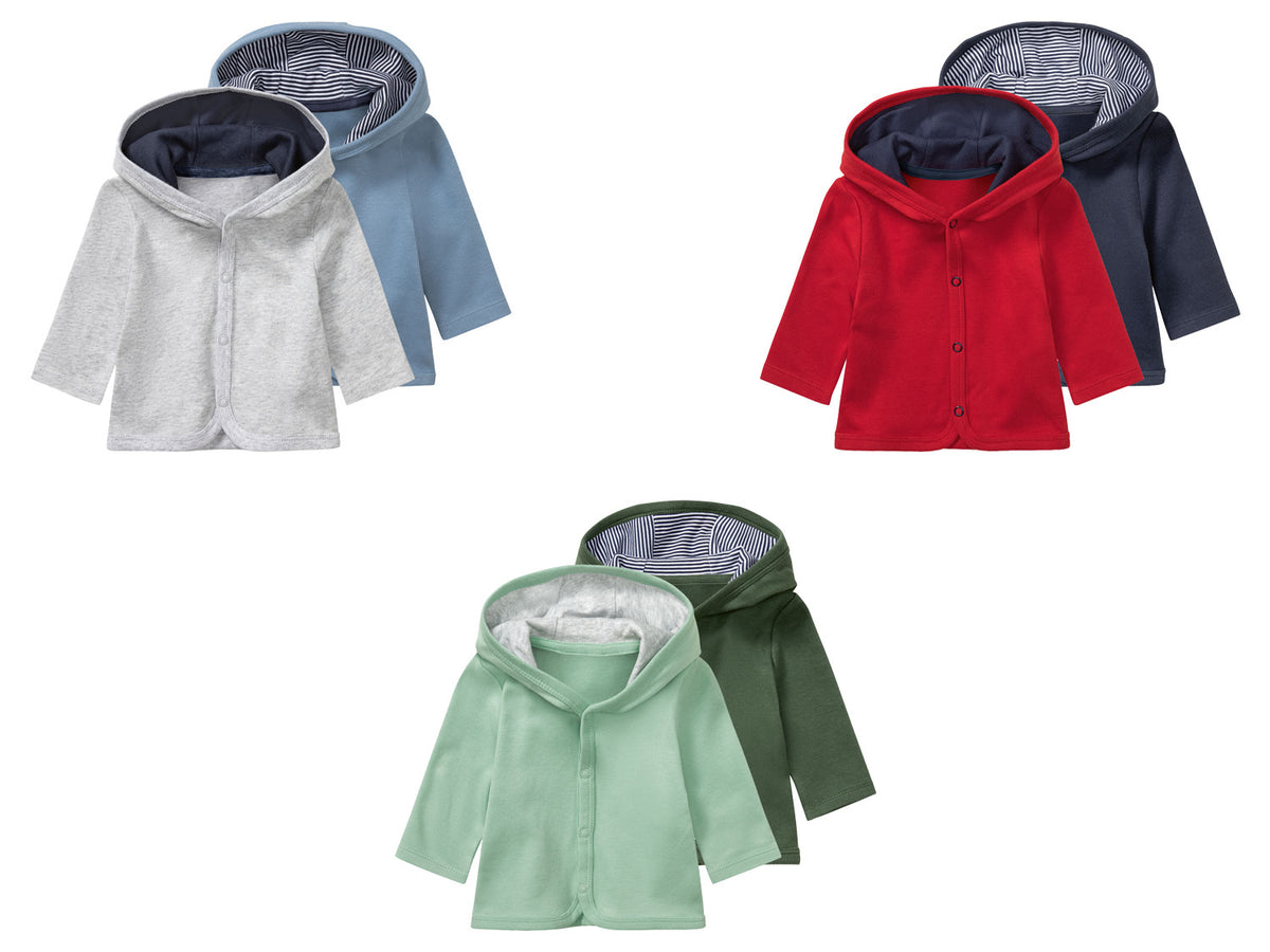 Lot de 2 vestes à capuche bébé