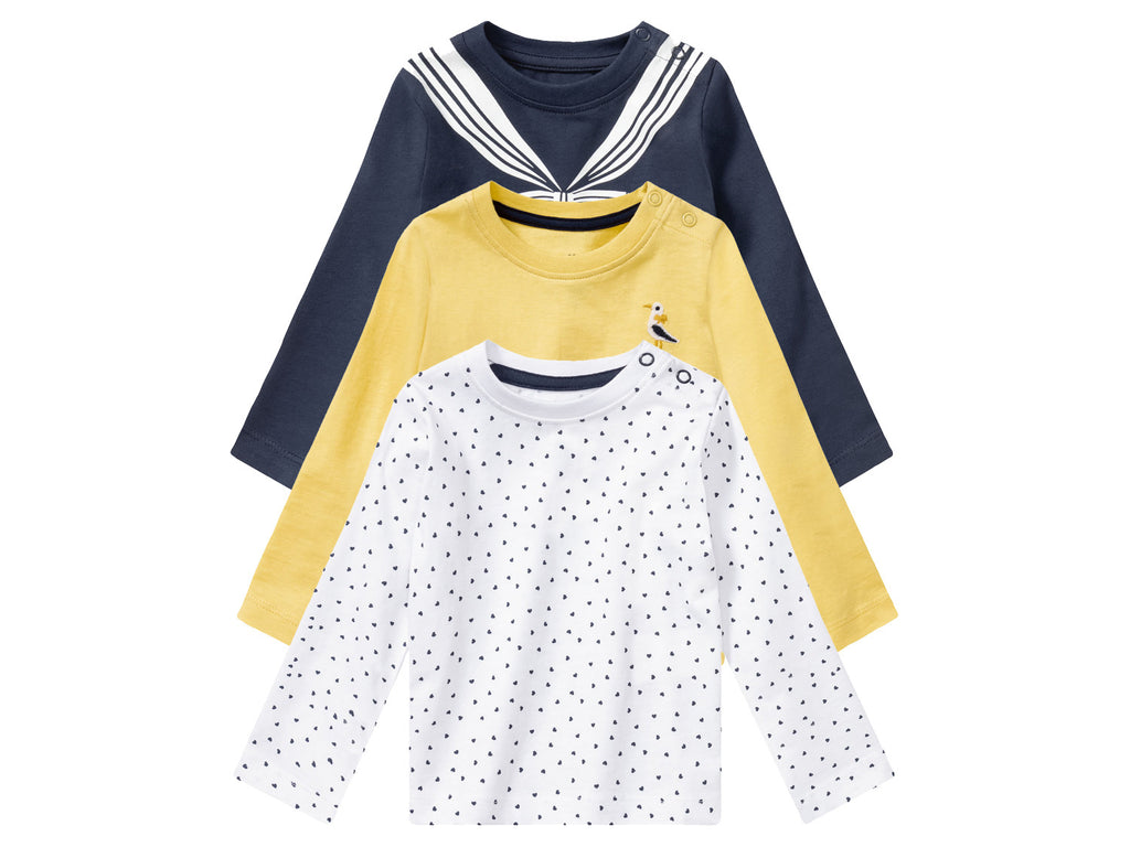 Lot de 3 t-shirts manches longues bébé