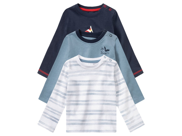 Lot de 3 t-shirts manches longues bébé