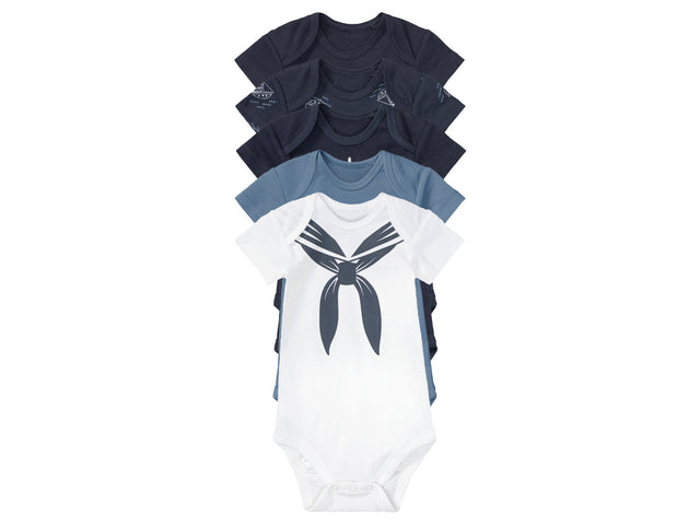 Lot de 5 bodies à manches courtes bébé