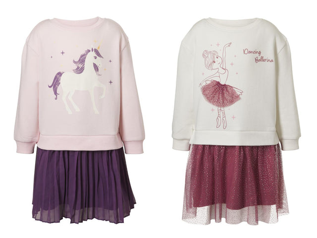 Robe molletonnée petite fille
