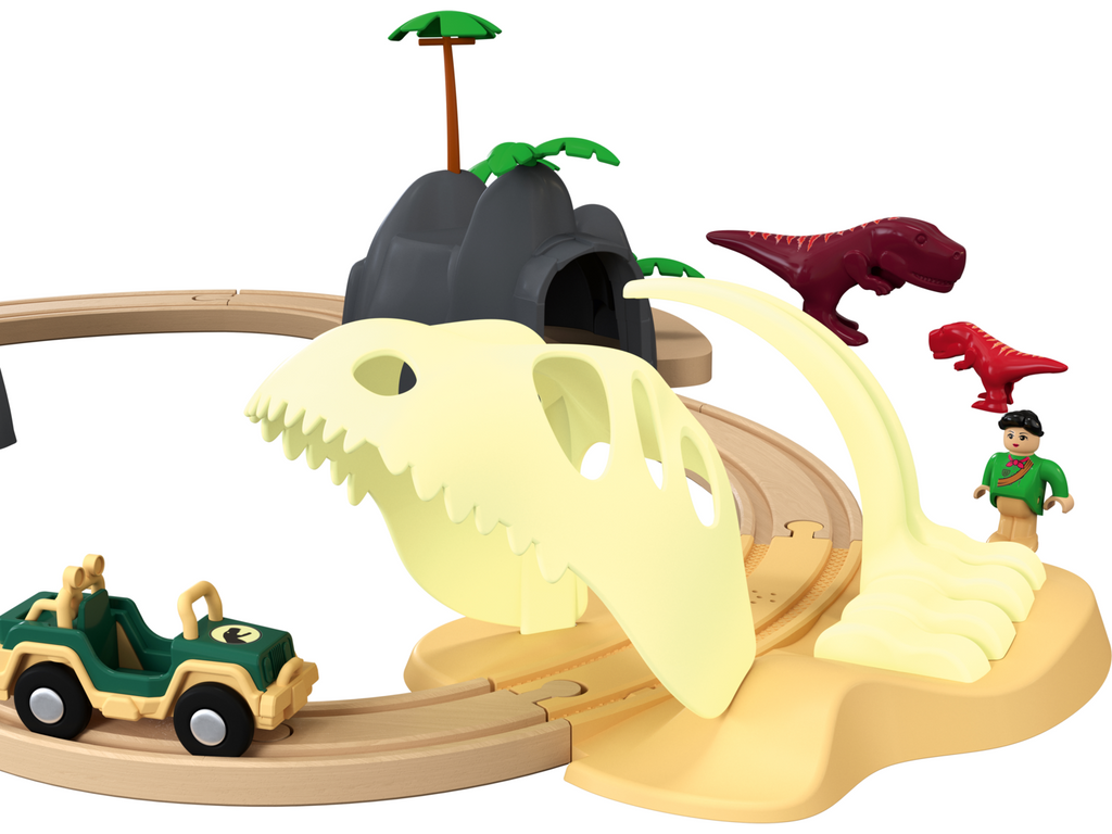 Set chemin de fer en bois XL City Express ou Dinoland