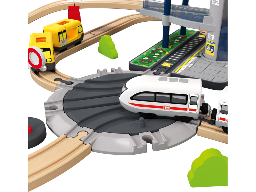 Set chemin de fer en bois XL City Express ou Dinoland