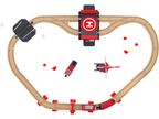 Set de chemin de fer : Pompiers ou Stade de football
