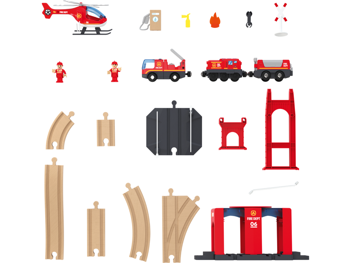 Set de chemin de fer : Pompiers ou Stade de football