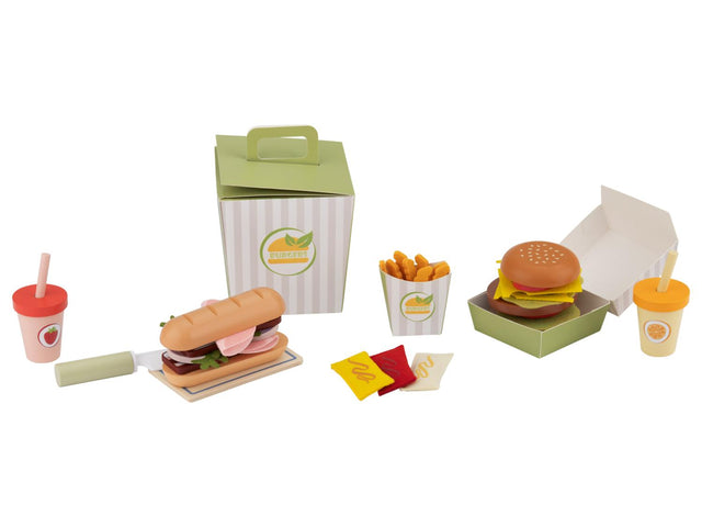Set de jeu : burger et frites ou à gâteaux ou à salade