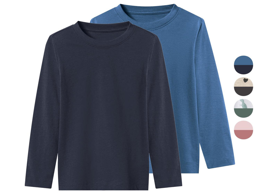 T-shirts manches longues pour tout-petits, lot de 2
