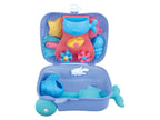 Valise à roulettes avec jouets de plage