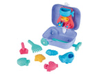 Valise à roulettes avec jouets de plage