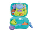 Valise à roulettes avec jouets de plage