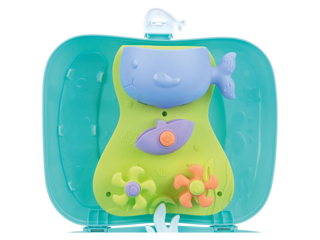 Valise à roulettes avec jouets de plage