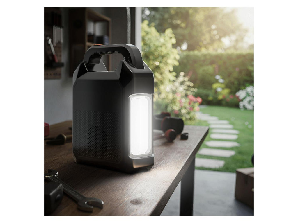 Lampe solaire multifonctions avec enceinte et batterie portative