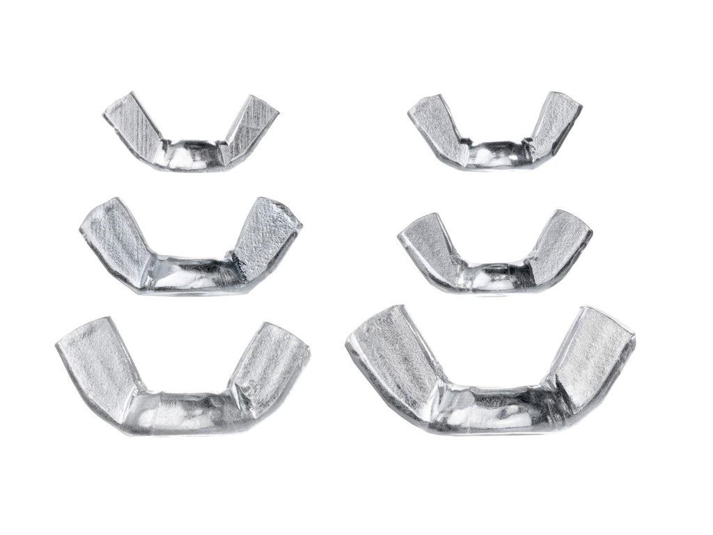 Assortiment d'écrous à oreilles ou de vis sans tête ou de goupilles fendues ou de clous