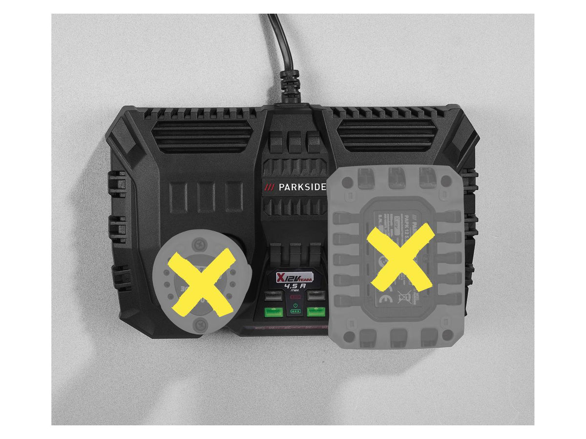 Chargeur de batterie double PDSLK 12 B2, 4,5 A, 12 V