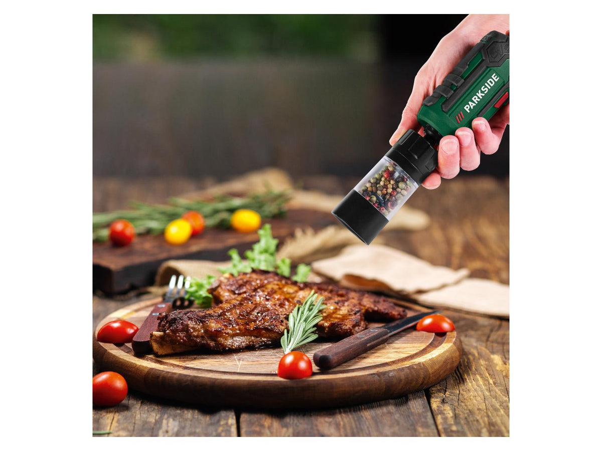 Coffret visseuse sans fil 4 V « PAS 4 D7 » - avec accessoires BBQ, sans bloc d'alimentation USB