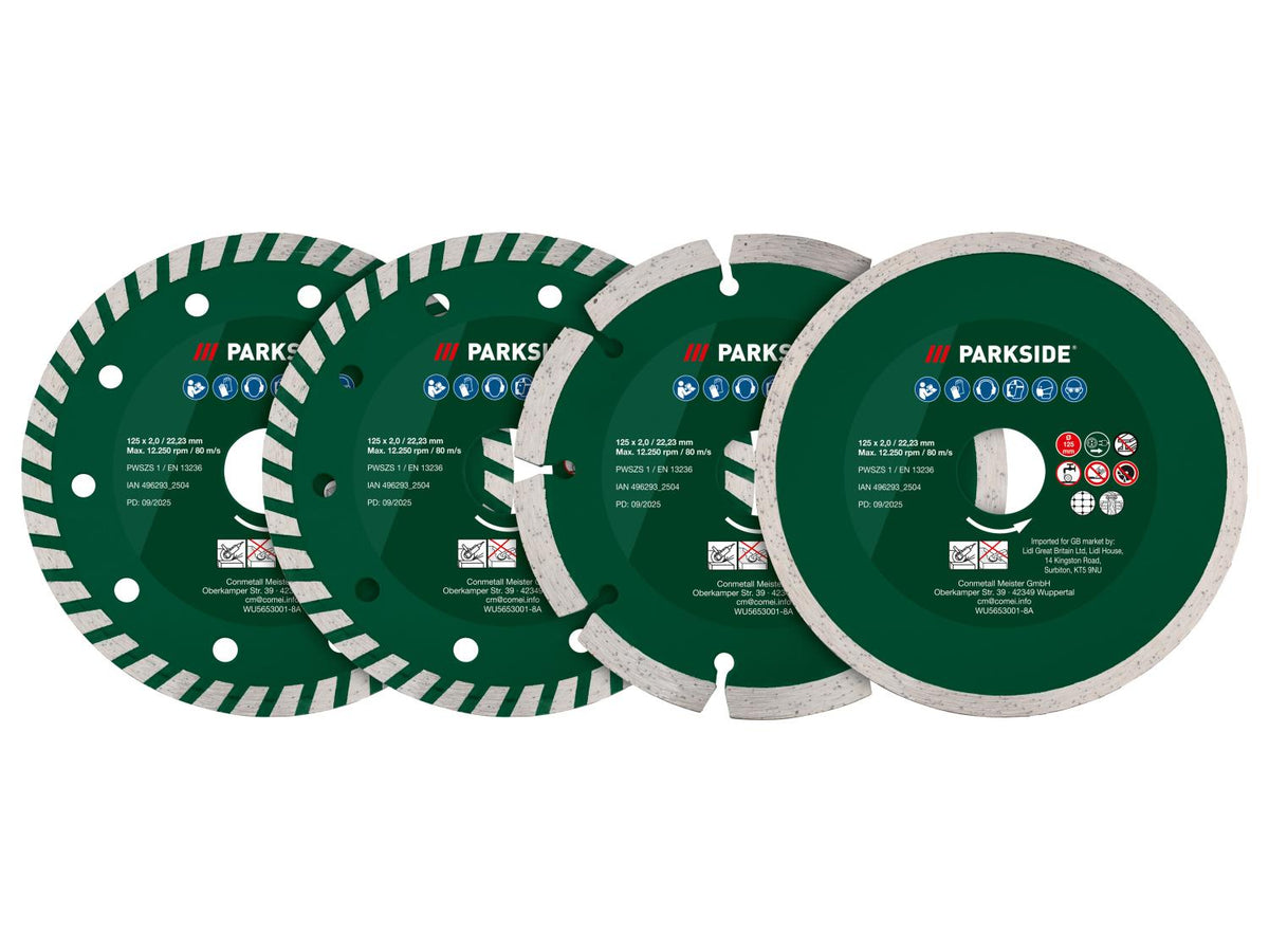 Jeu de disques à tronçonner diamantés / Jeu de disques à tronçonner »PWSZS 1«