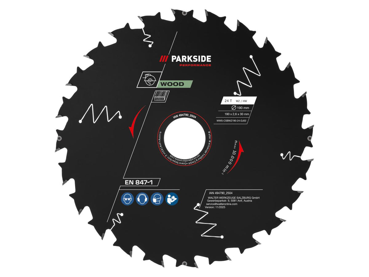 Lame de scie circulaire, Ø 190 mm