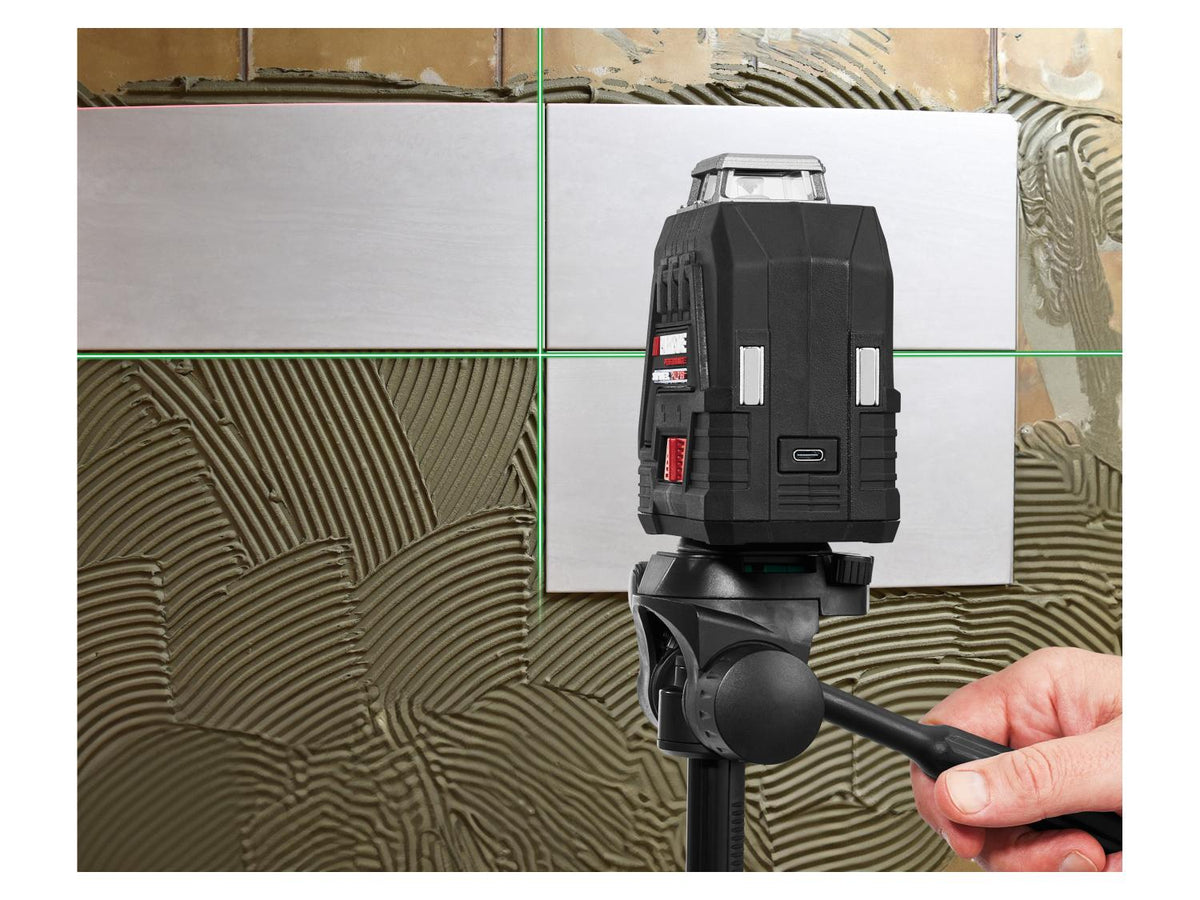 Niveau laser en croix sans fil PKLLP 360 B3, vert, 20 m