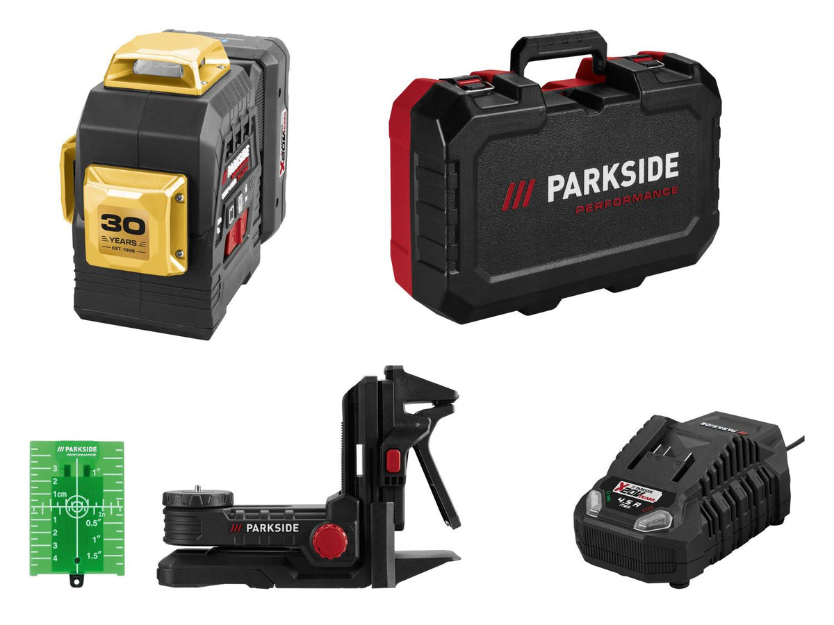 Set de démarrage niveau laser en croix sans fil Édition Limitée 30 ans + batterie + chargeur, vert, 30 m, 20 V