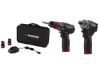 Set de démarrage perceuse-visseuse 12V et visseuse à choc 12V (avec batterie et chargeur) PBSPA 12 E4 / PDSSAP 12 B1