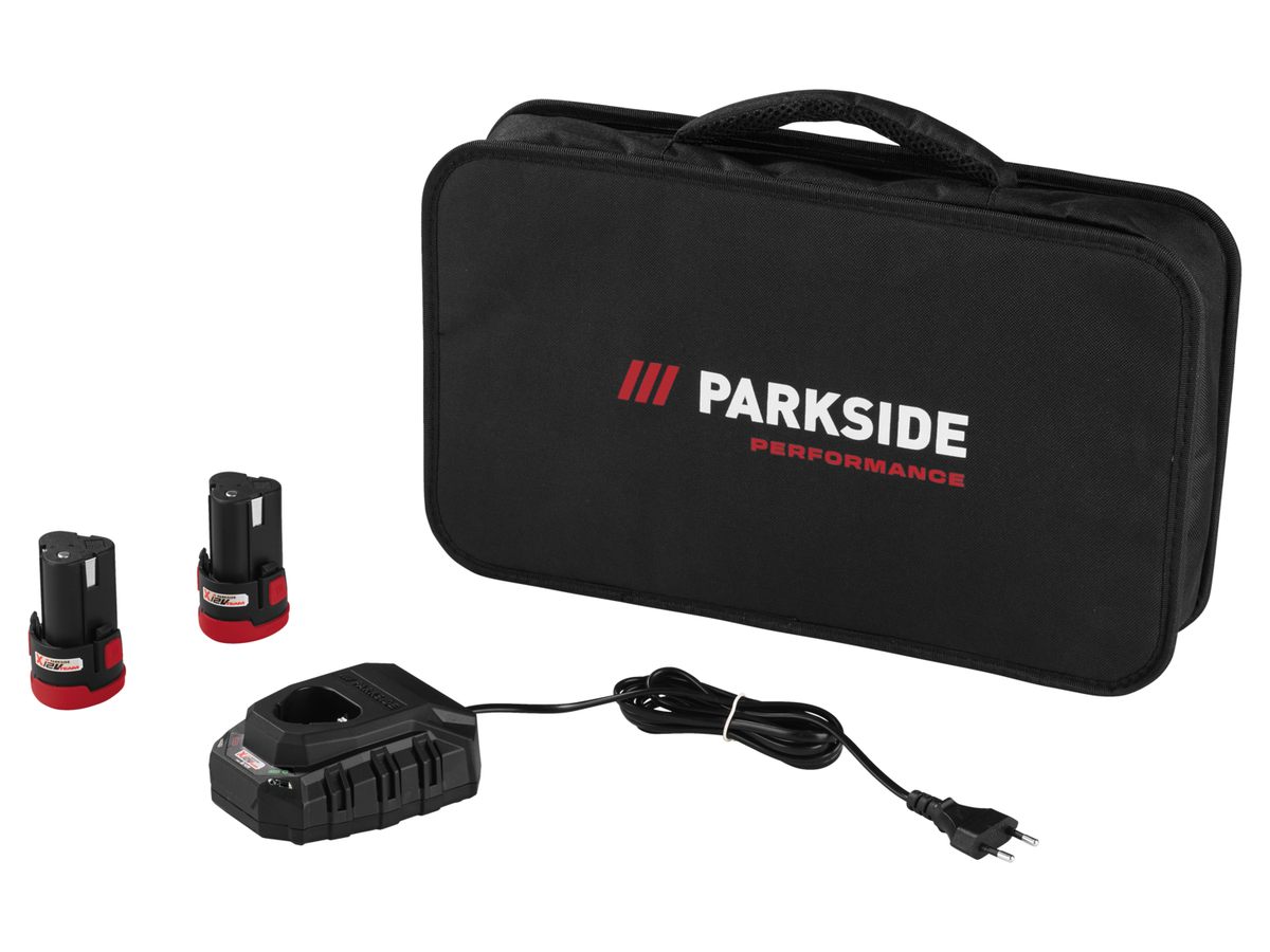 Set de démarrage perceuse-visseuse 12V et visseuse à choc 12V (avec batterie et chargeur) PBSPA 12 E4 / PDSSAP 12 B1