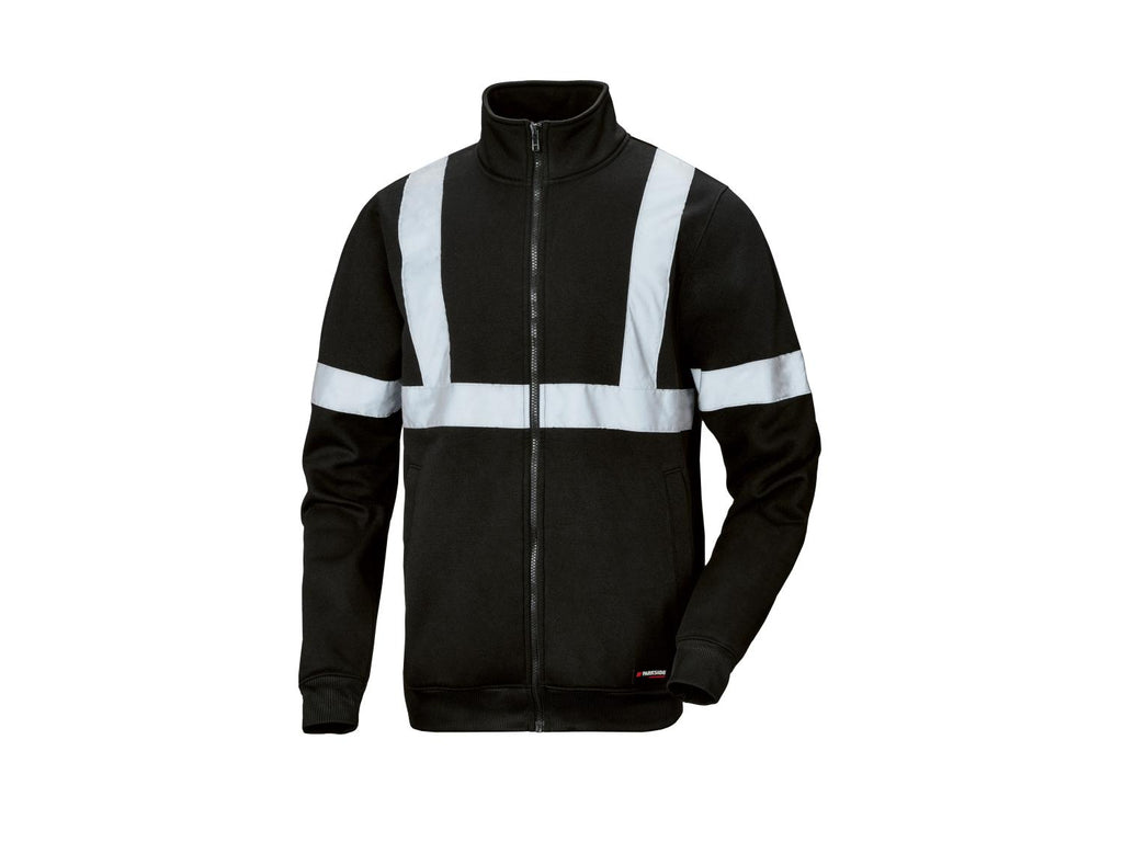 Sweat zippé à haute visibilité ou réfléchissant homme